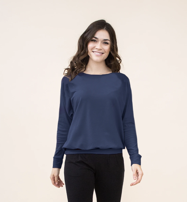 Encircled Clothing The Dressy Sweatshirt in Merino Navy Blue Review