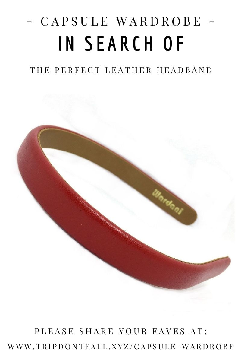 Red Leather Headband by Wardani