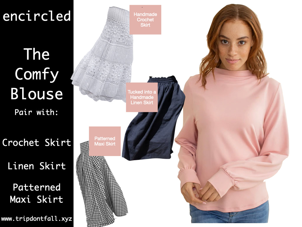 The Comfy Blouse Encircled Clothing How To Style With Skirts Zoom Outfit WFH Outfit Ideas