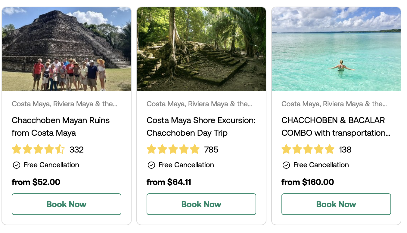 Shore Excursions Costa Maya -- Icon of the Seas Itinerary