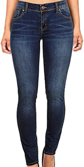 Wax Denim Women's Basic Stretchy Fit Skinny Jeans January Closet Audit Capsule Wardrobe