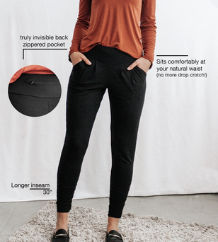 Encircled Dressy Sweatpant Review Black XS January Closet Audit Capsule Wardrobe