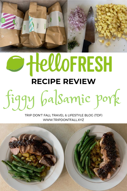 Hello Fresh Recipe Review Figgy Balsamic Pork