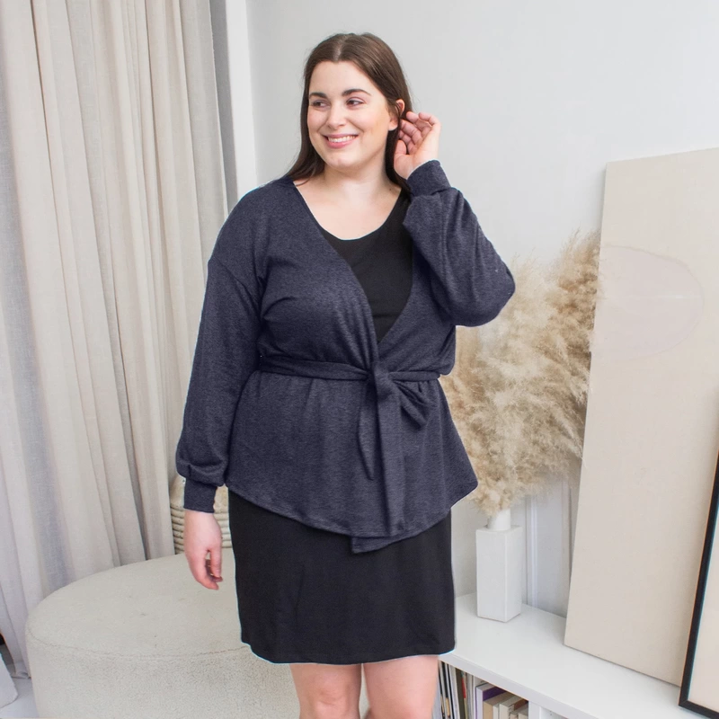 Encircled The Comfy Puff Sleeve Cardigan Review - Zoom WFH Outfits