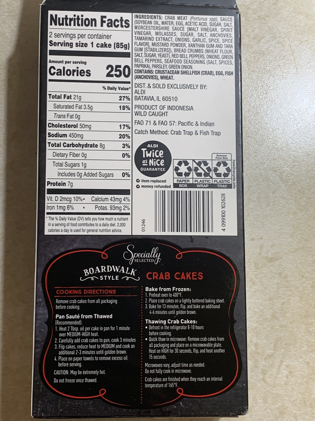 Specially Selected Boardwalk Crab Cakes Aldi Review Cooking Instructions and Nutrition Facts